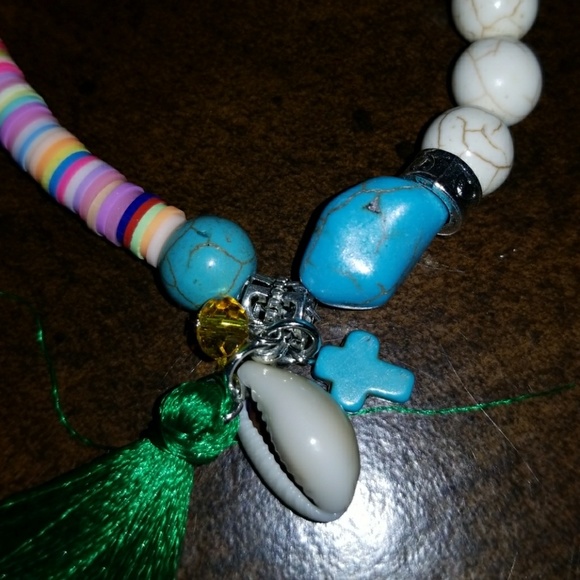 Stone & Polymer Clay Bracelet NWOT - Picture 2 of 7